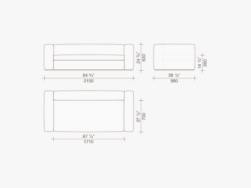 3-местный тканевый диван Lema SNAP ARCH-00138198 - Вид №6