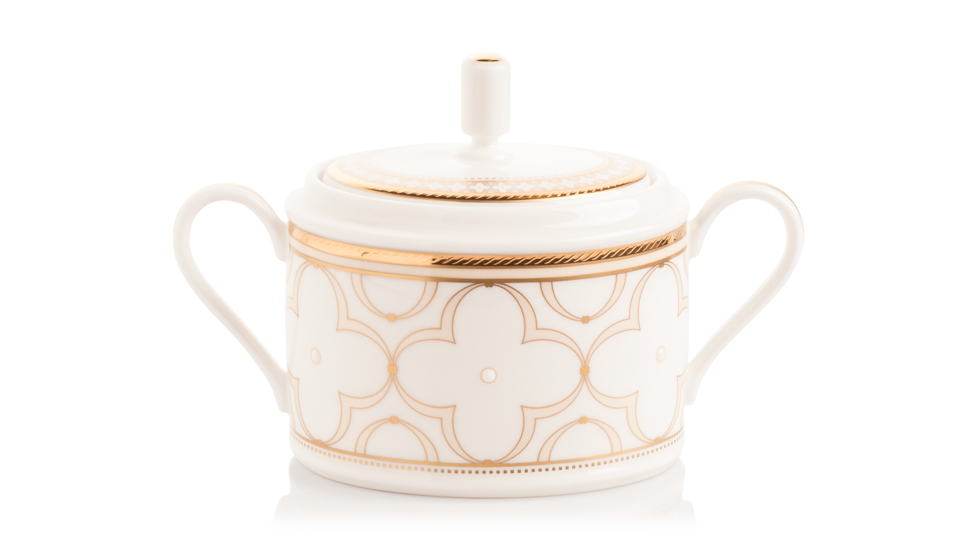 10628676 Noritake Сервиз чайный Noritake Трефолио,золотой кант на 6 персон 21 предмет Фарфор костяной  - Вид №3