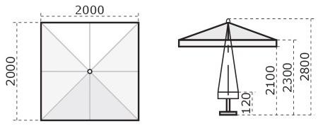 Scolaro Parasol Алюминиевый зонт с порошковым покрытием Marina 2020mas - Вид №3