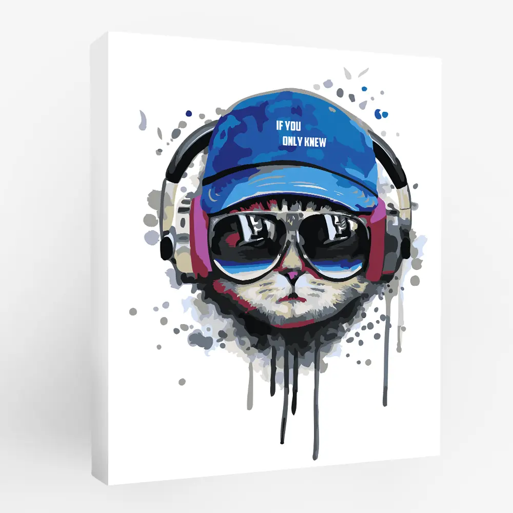 Картина по номерам Усатый меломан 40х50 см FBRUSH STLM-2139497 - Вид №1