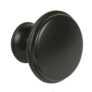 Мебельная ручка-кнопка 169 21x28 мм цвет матовый черный