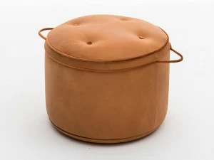 OAK Круглый кожаный пуф Milano collection Isola | sc5042