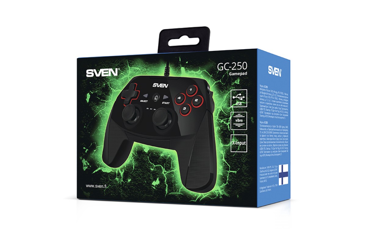 SV-015954 Геймпад gc-250 (11 кл. 2 мини-джойстика, d-pad, pc/xinput/ps3/android) Sven Santreyd  - Вид №3