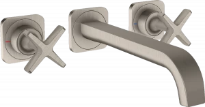 36107800 Смеситель для раковины на 3 отверстия, скрытого монтажа, настенный, с изливом 220 мм и розетками AXOR CITTERIO E