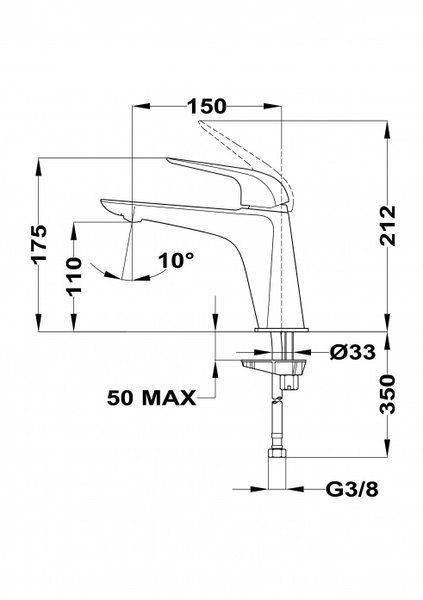 988414 Смеситель для раковины Teka Itaca 673860210  - Вид №1