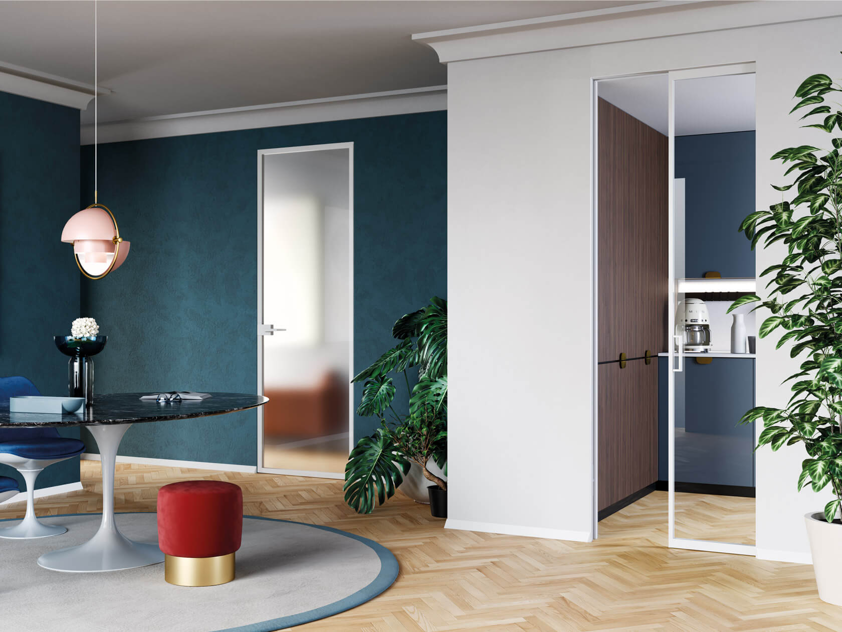 Стеклянная и алюминиевая панель для распашных дверей Eclisse дверные панели ARCH-00014061