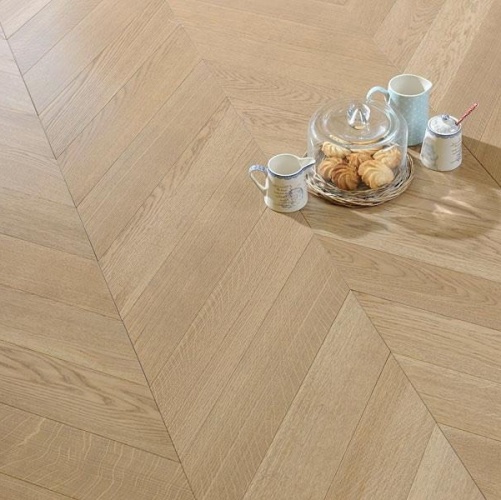 Паркет Ёлка Coswick Пастель Дуб Селект (Гладкая) 320х82,55 мм 11281247 - Вид №2