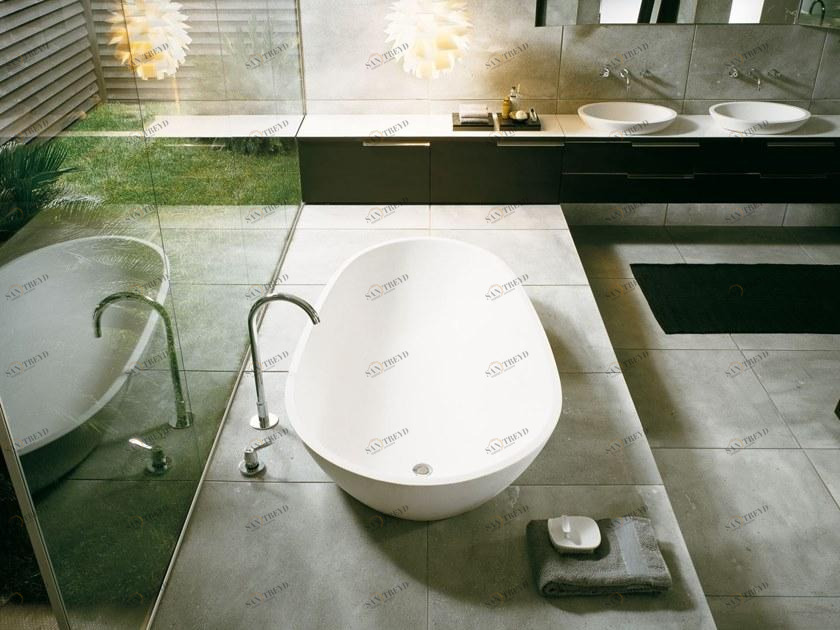 Отдельностоящая овальная ванна из cristalplant® Spoon Agape sun-id-1501977