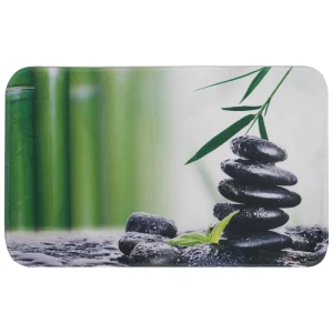 Коврик для ванной комнаты «Камни» 45х75 см цвет зелёный