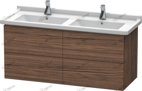 LC626902121 Тумбочка подвесная L-Cube #LC6269 1220 x 469 мм Орех темный декор Duravit