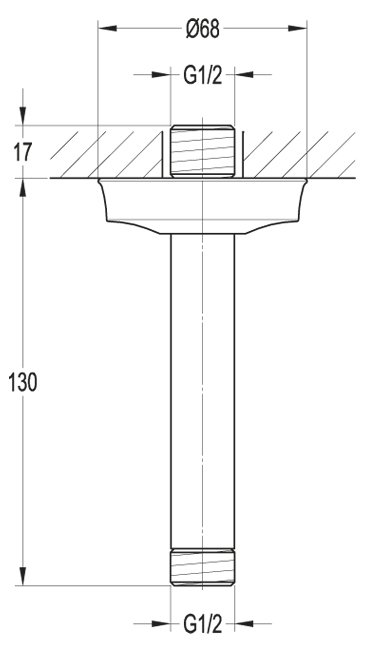 Излив для душа, вертикальный Cezares CZR-F-TDAV4-01  - Вид №1
