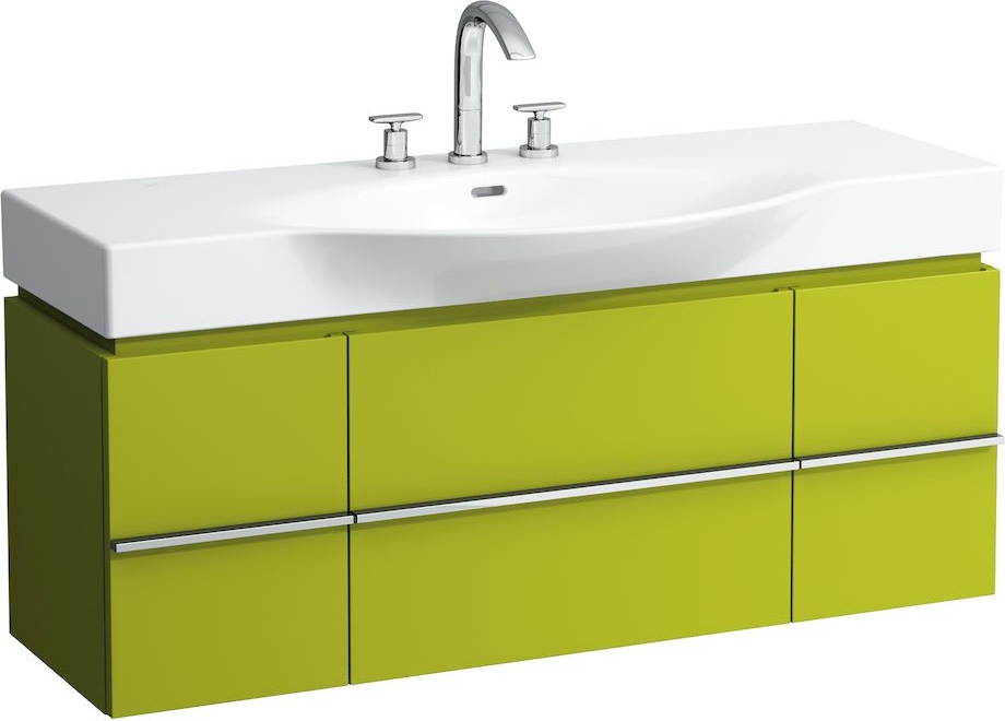 H4013020754631 Шкафчик под раковину, для раковин 811704, 812704, 2 выдвижных ящика с 2 дверцами, 2 стеклянные полки LAUFEN PRO - Вид №12