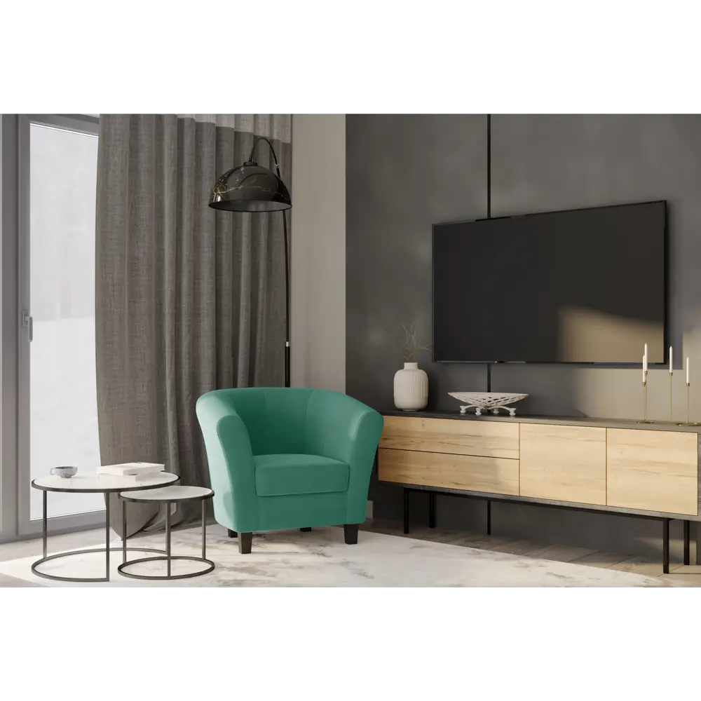 Кресло полиэстер Seasons Марсель CAMARO99 зеленое 85x73x77 см STLM-2025347 - Вид №2