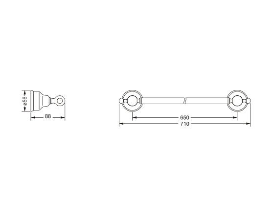 Полотенцедержатель JOERGER Delphi Deco 109.00.040.000 - Вид №1