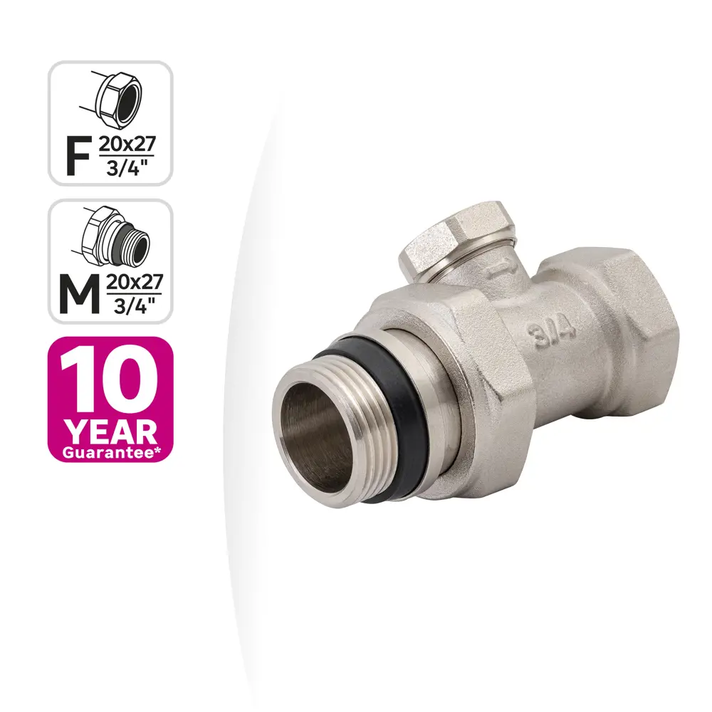 Клапан для радиатора прямой MONLID 3/4" латунь STLM-2204469 - Вид №3