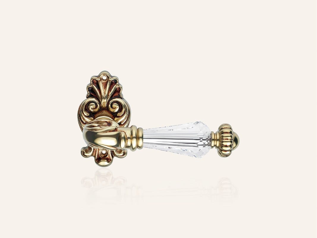 Латунная ручка в классическом стиле с кристаллами Swarovski® на пластине LINEA CALI' Nympha Crystal ARCH-00093497 - Вид №5
