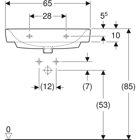 501.714.00.1 Раковина Geberit Renova Compact Geberit  - Вид №28