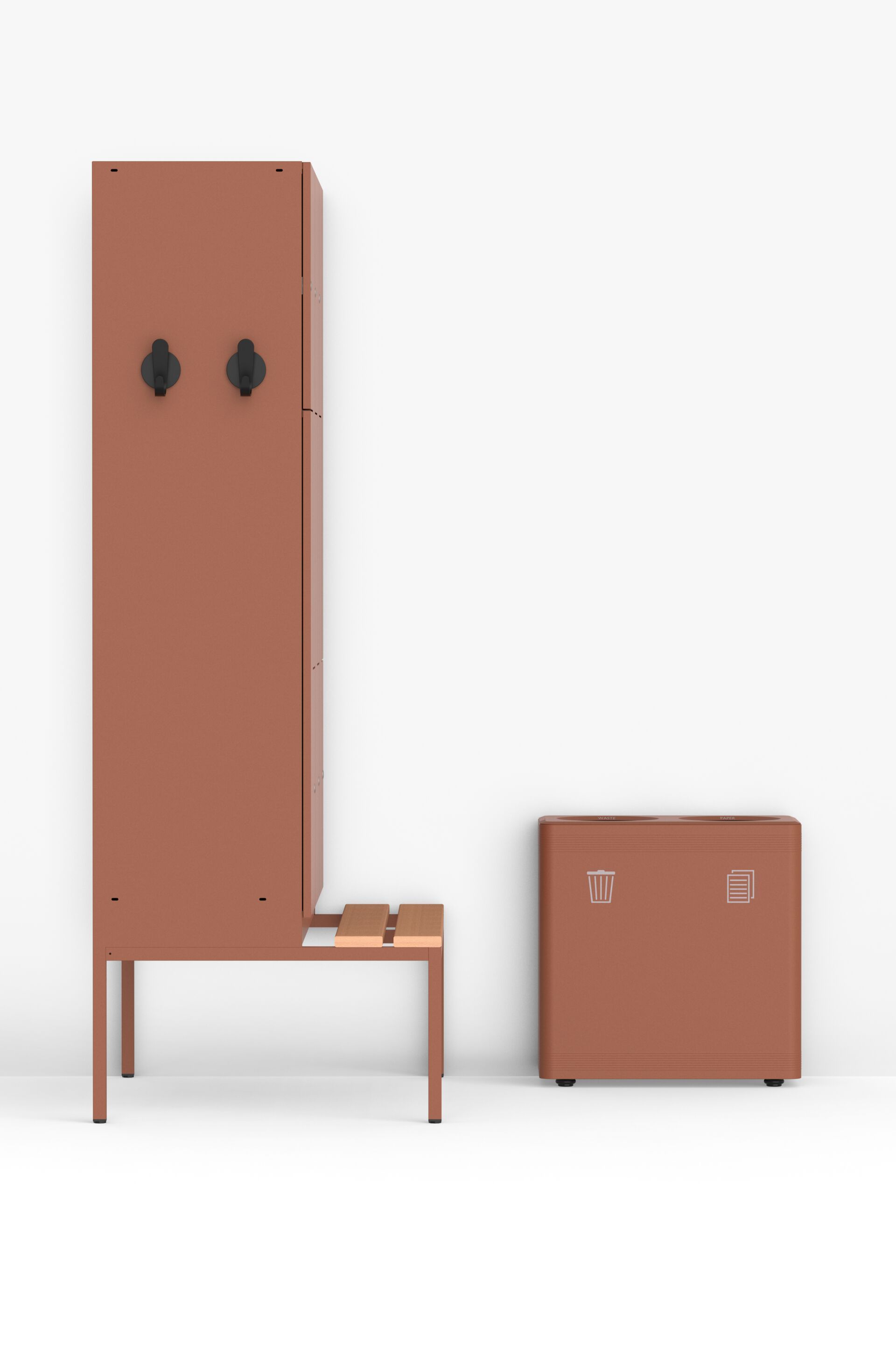 Стальная стойка для мусора с порошковым покрытием с крышкой FUNCTIONALS DITCH ARCH-00011679 - Вид №27