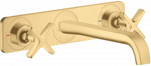 36115250 Смеситель для раковины на 3 отверстия, скрытого монтажа, настенный, с изливом 220 мм и тарелкой AXOR CITTERIO E