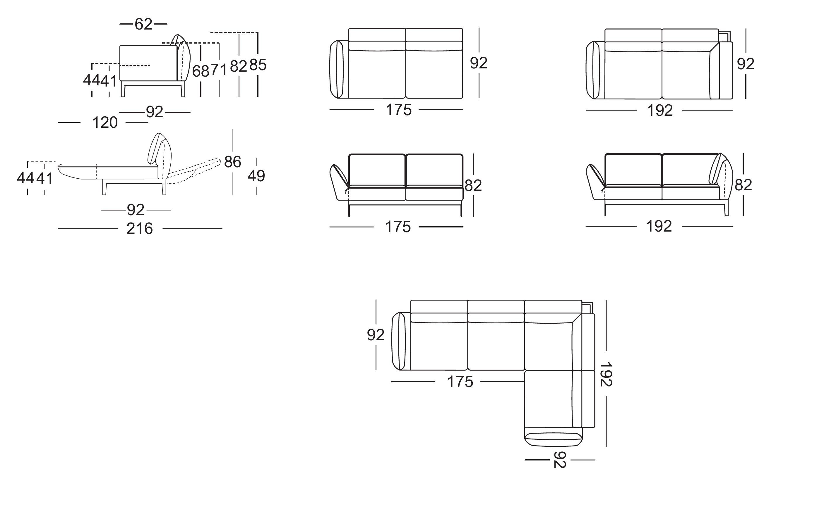 Угловой диван с полуостровом Rolf Benz Rolf Benz 386 MERA ARCH-00091162 - Вид №4