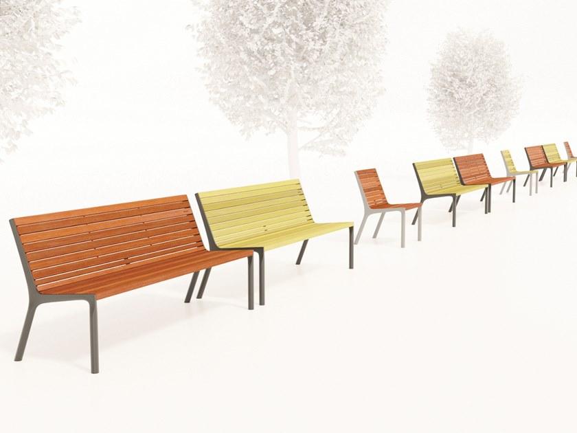 mmcité1 Скамья из стали и дерева со спинкой sun-id-1452163 - Вид №6