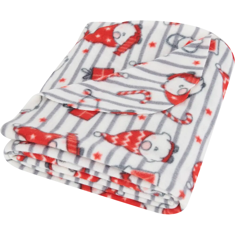 Плед Гномики-сластёны 120x150 см флис цвет серый Ardenza Новогодняя STLM-2058081 - Вид №3