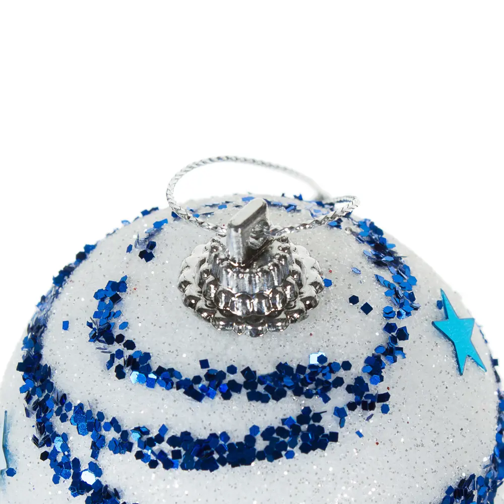 Шар ёлочный «Лилии» 6 см, цвет синий Santreyd STLM-2185743 - Вид №1