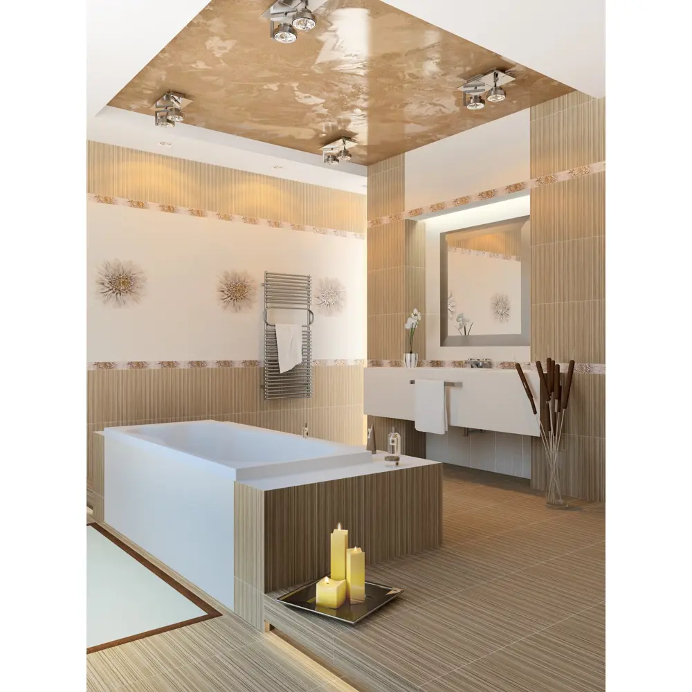 Плитка настенная Golden Tile Зебрано 25x40 см 1.6 м² цвет бежевый цвет 82958223 STLM-2149512 - Вид №5