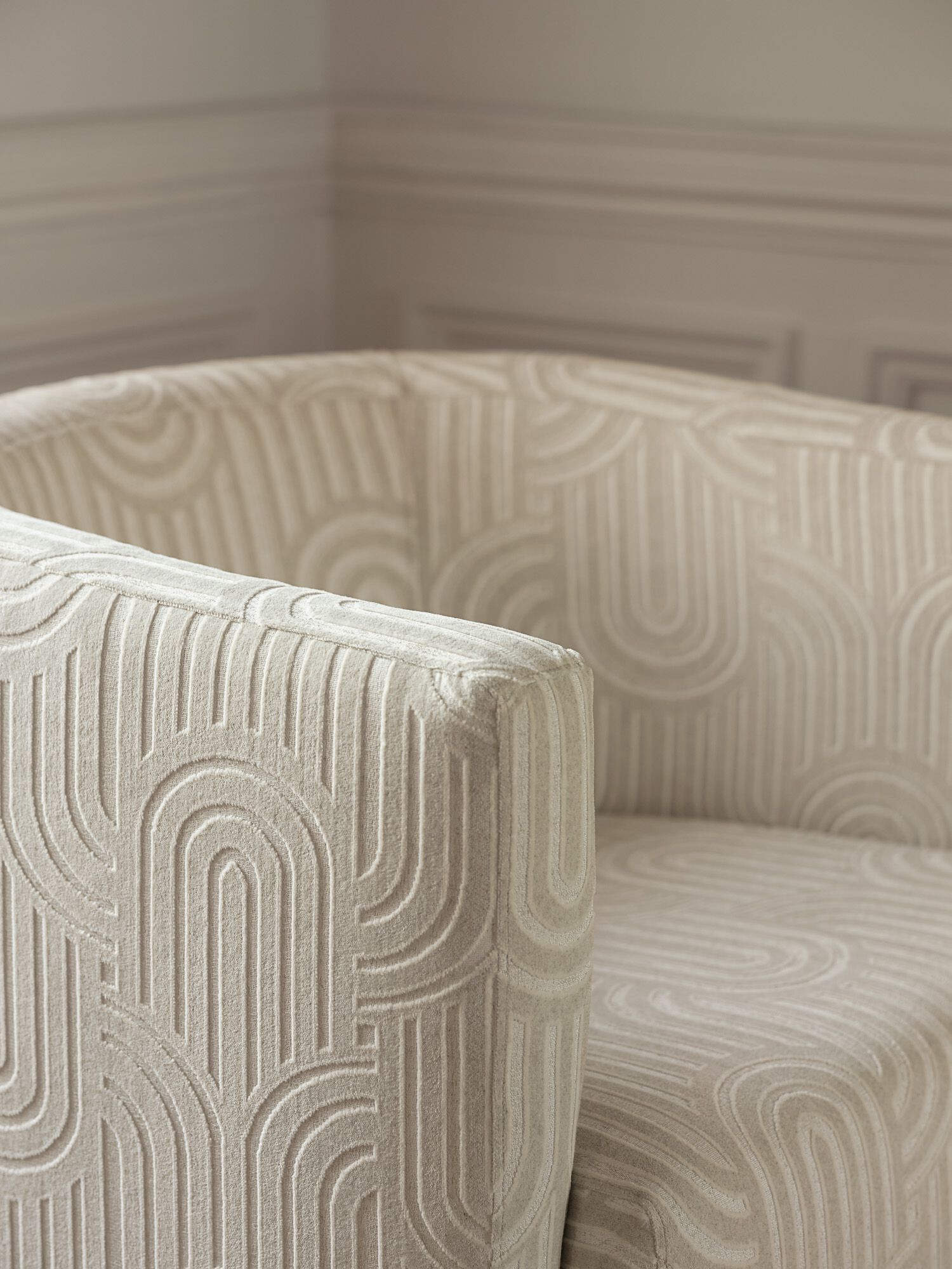 Жаккардовая ткань с графическим рисунком Aldeco Veva ARCH-00053655 - Вид №8