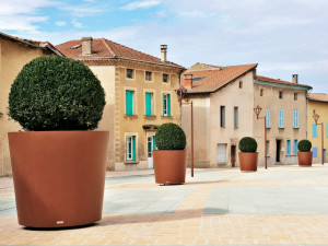 Круглый стальной плантатор Corten™