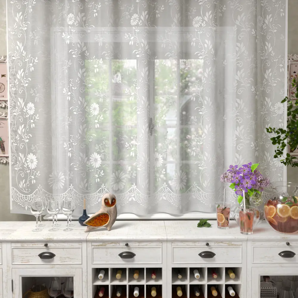 Занавеска на ленте Ромашки 250x165 см цвет белый Santreyd STLM-2007565 - Вид №6