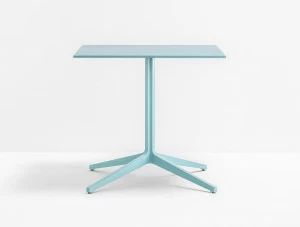 Pedrali Квадратный алюминиевый журнальный столик с основанием 4 звезды Ypsilon 4795