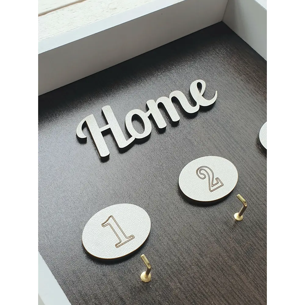 Ключница с 5 крючками Home 20x30x5 мм МДФ цвет белый Santreyd STLM-2157289 - Вид №1