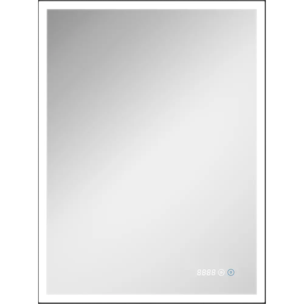 Зеркало Santreyd Stretto Black с LED-подсветкой и часами 60×80 см 82504945 Belt STLM-0028839 - Вид №1