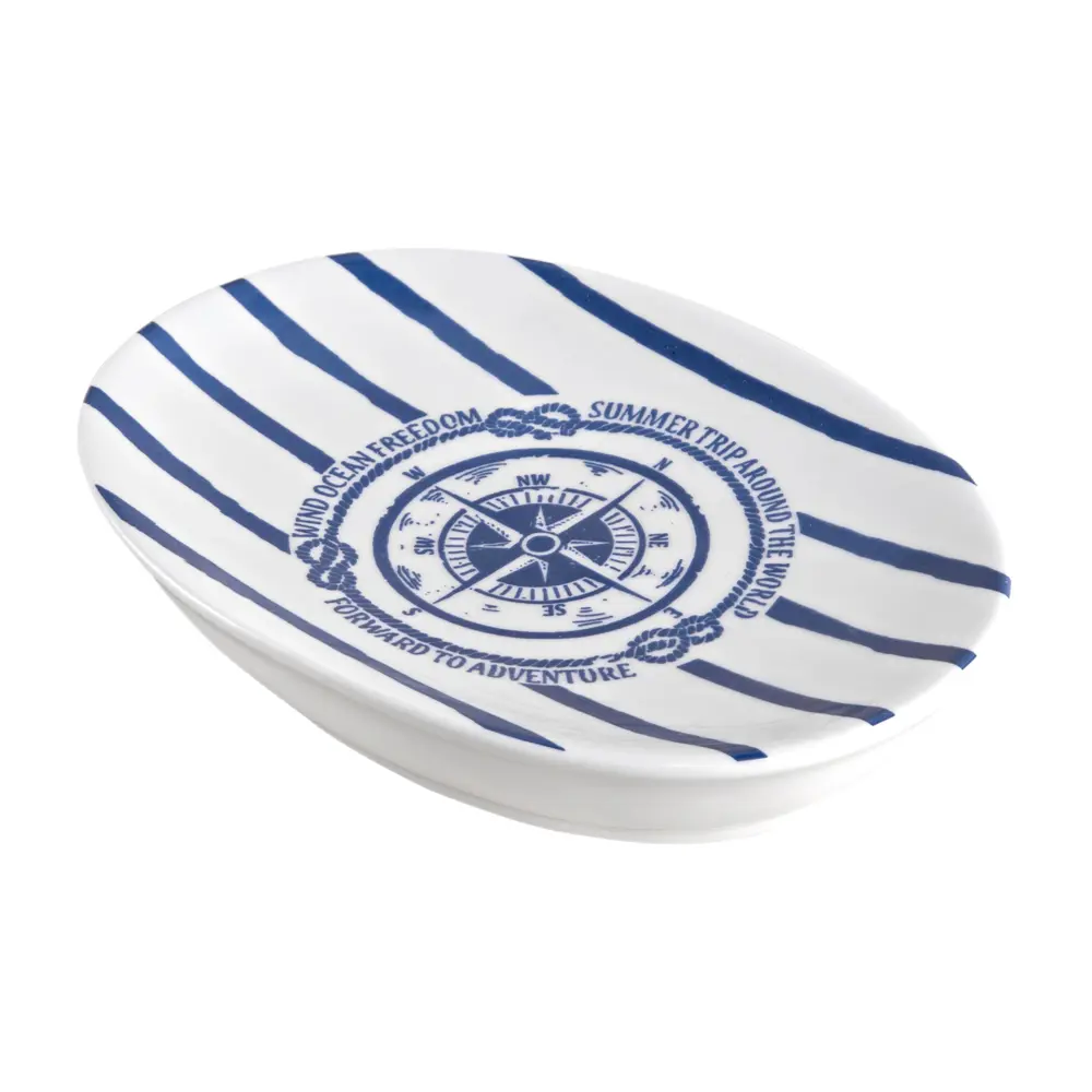 Мыльница Adventure керамика цвет белый/синий VERRAN STLM-2178409 - Вид №1