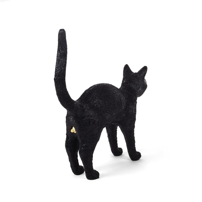 Настольная лампа черная 52х46 см Jobby Black 15041 SELETTI ЖИВОТНЫЕ, КОШКА 00-3882460 Черный  - Вид №6