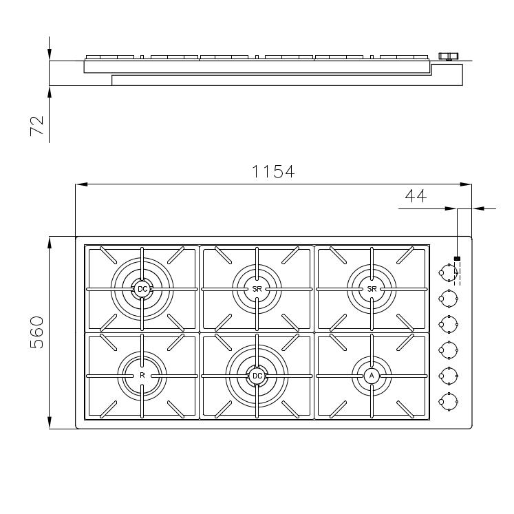 7639000 Варочная панель Foster Milano 7639000 Fosterspa  - Вид №1