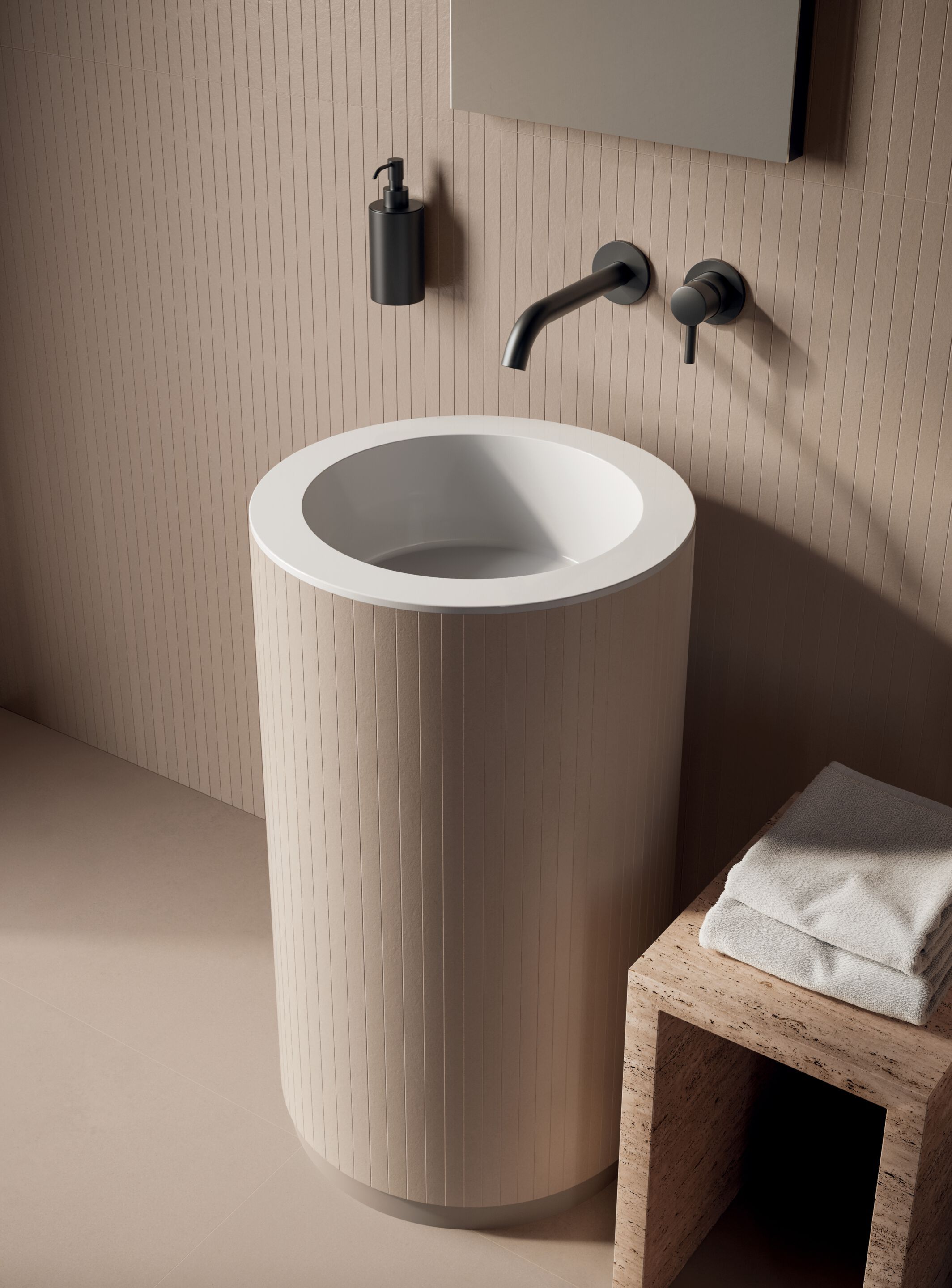 Отдельно стоящий круглый умывальник Italgraniti Loom ARCH-00005677