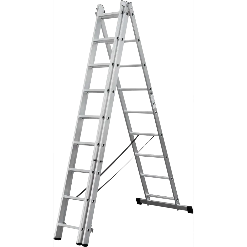 Лестница раскладная выдвижная 3-секционная Standers до 4.76 м 8 ступеней STLM-2063845 - Вид №2