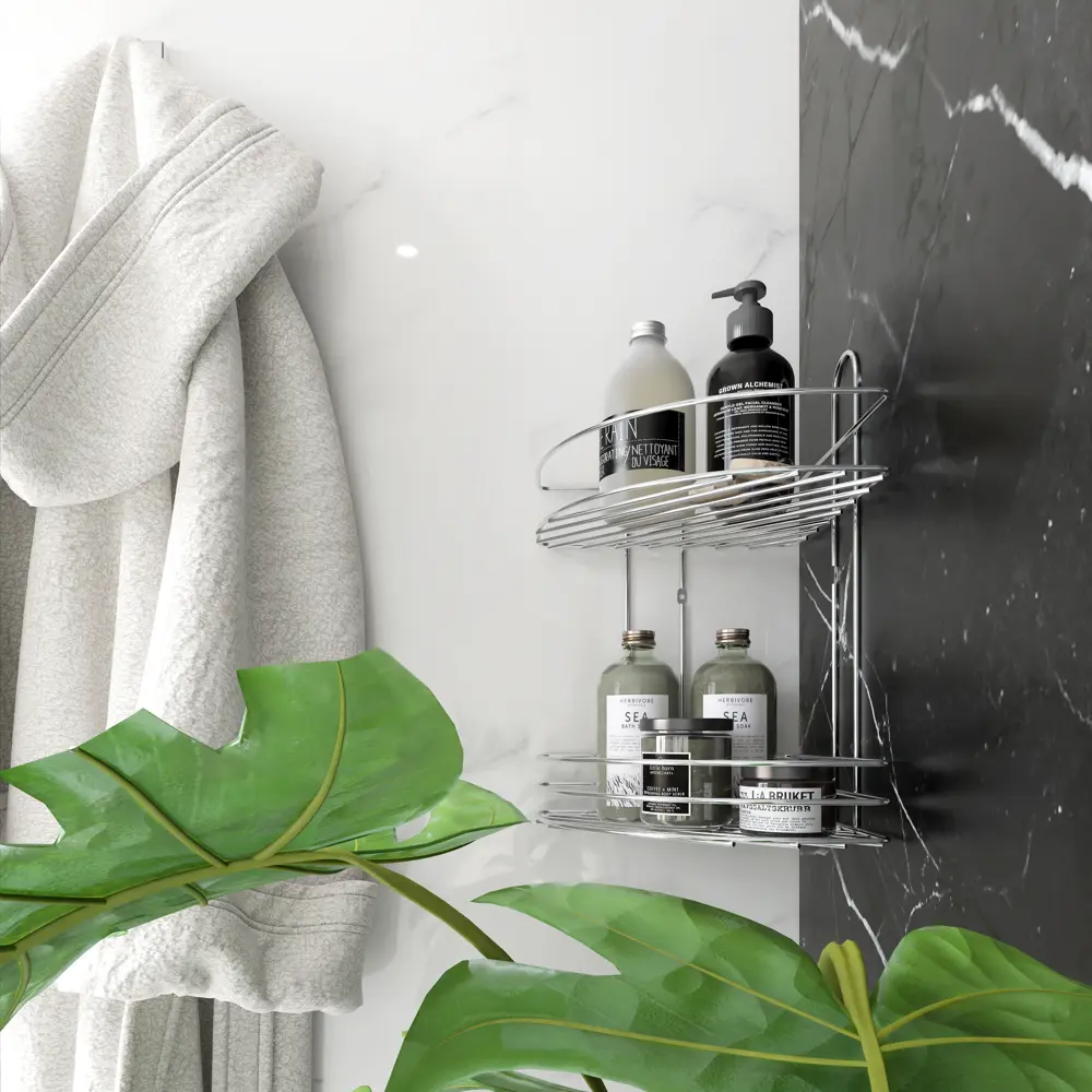 Полка для ванной Lemer Nil 23x34.5 см металл цвет хром STLM-2001457 - Вид №9