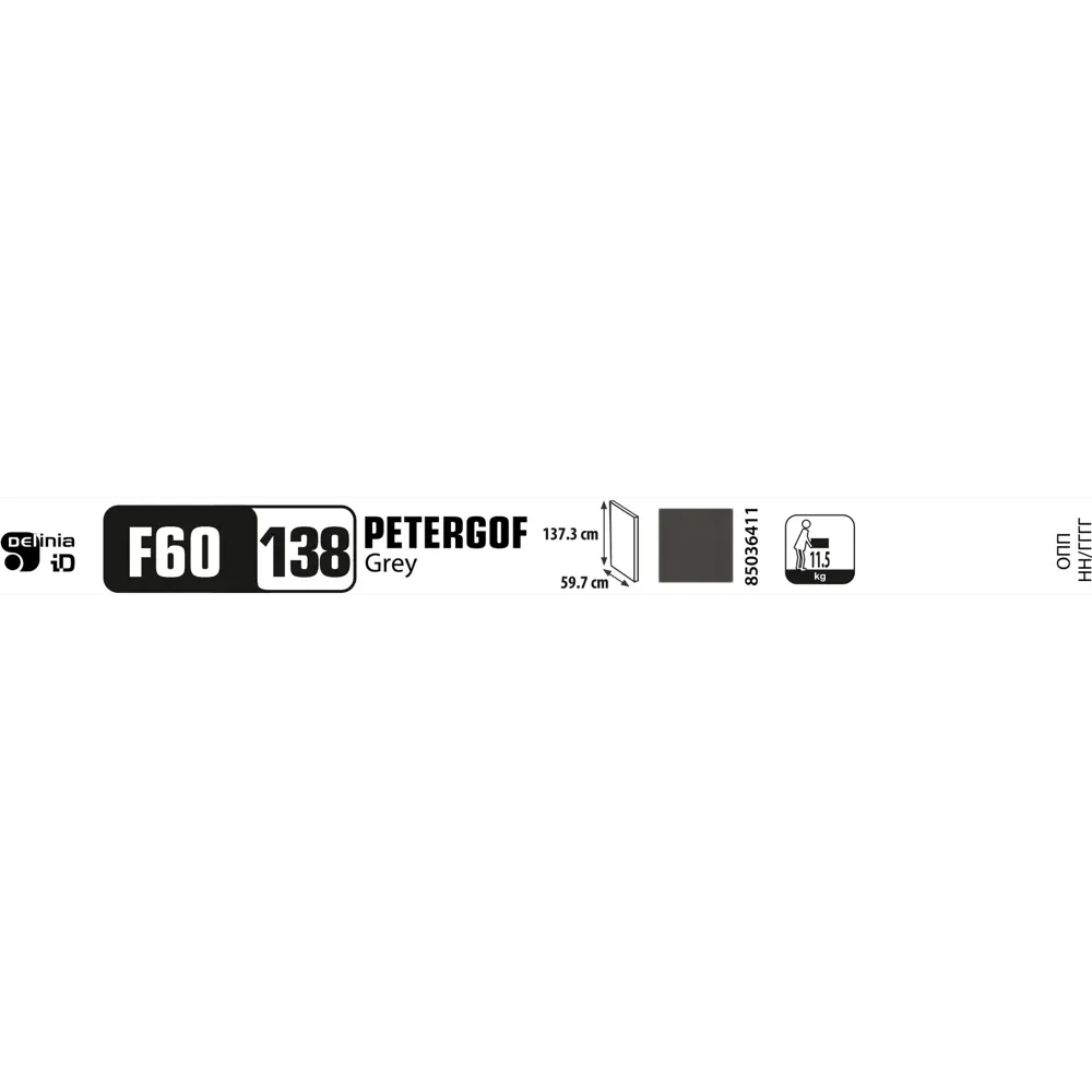 Фасад для кухонного шкафа Петергоф грей 59.7x137.3 см Delinia ID МДФ цвет графит 85036411 STLM-2024311 - Вид №13