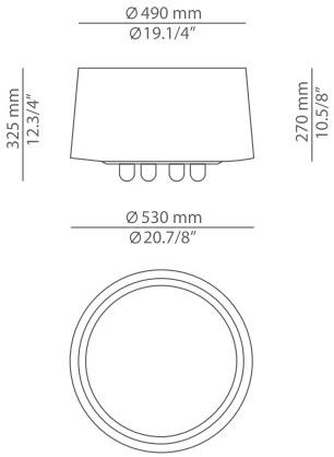 Estiluz Садовый журнальный столик из полиэтилена Dot M-2907x DOT 2.0 - Вид №6