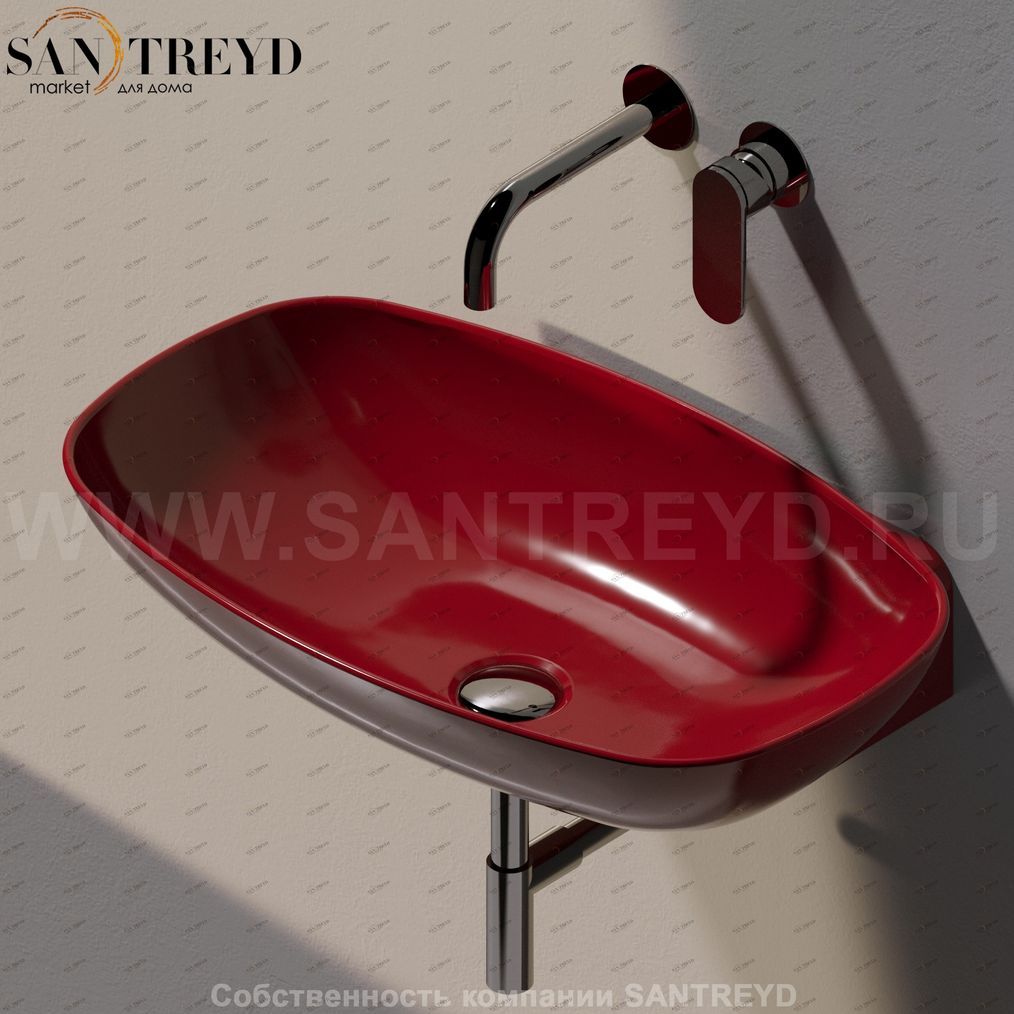 ND60L3011 Подвесная раковина настенная прямоугольная Ceramica Flaminia Nuda