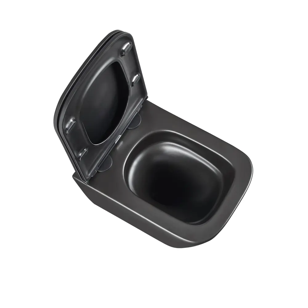 Подвесной унитаз Moneron Tornado безободковый с сиденьем микролифт черный Santreyd STLM-2152100 - Вид №7