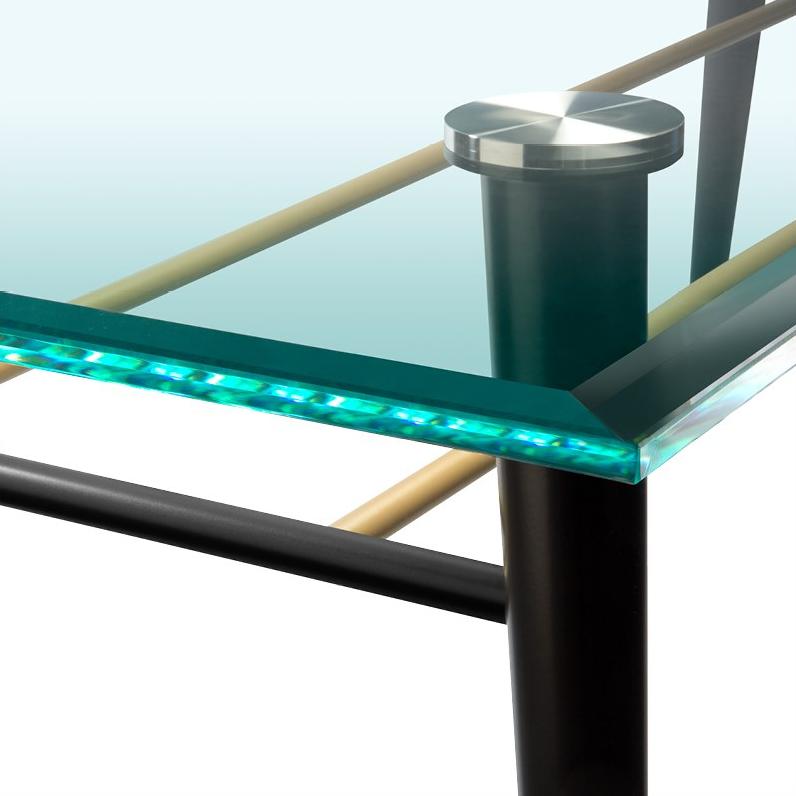 ALMA DESIGN Прямоугольный стол из дерева и стекла Magenta sun-id-1355648 - Вид №2