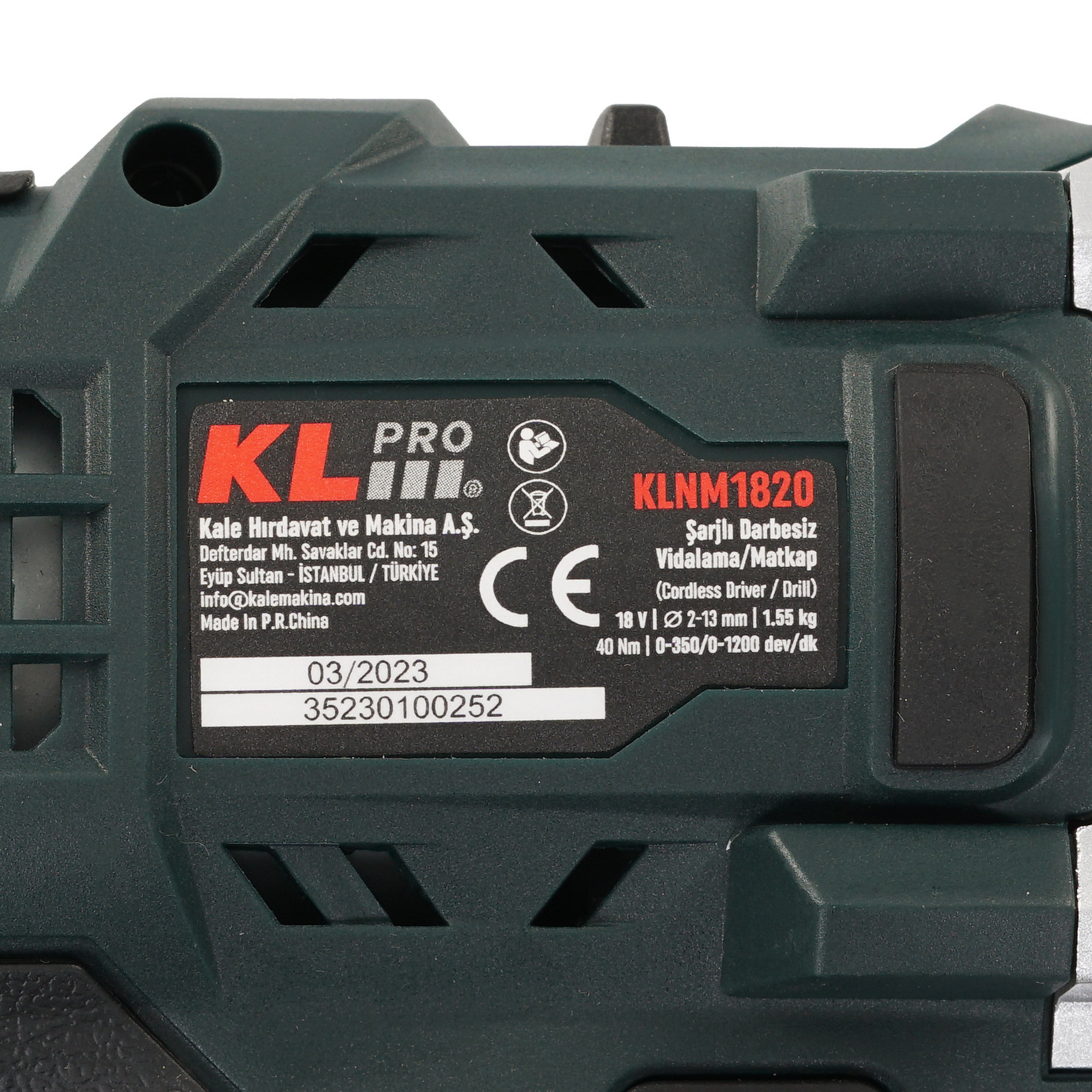 Дрель-шуруповерт KLPRO LNM18-00   , Без ЗУ, Без АКБ 9154008 STDN-0021185 - Вид №2