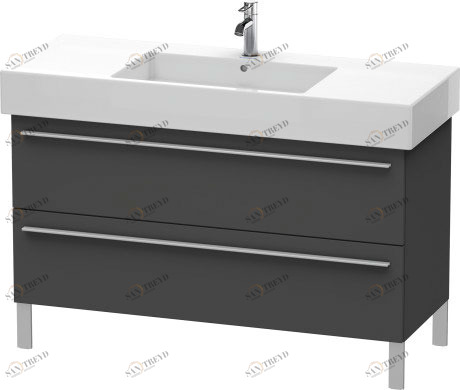 XL654504949 Тумбочка напольная X-Large #XL6545 1200 x 470 мм Графит матовый, декор Duravit