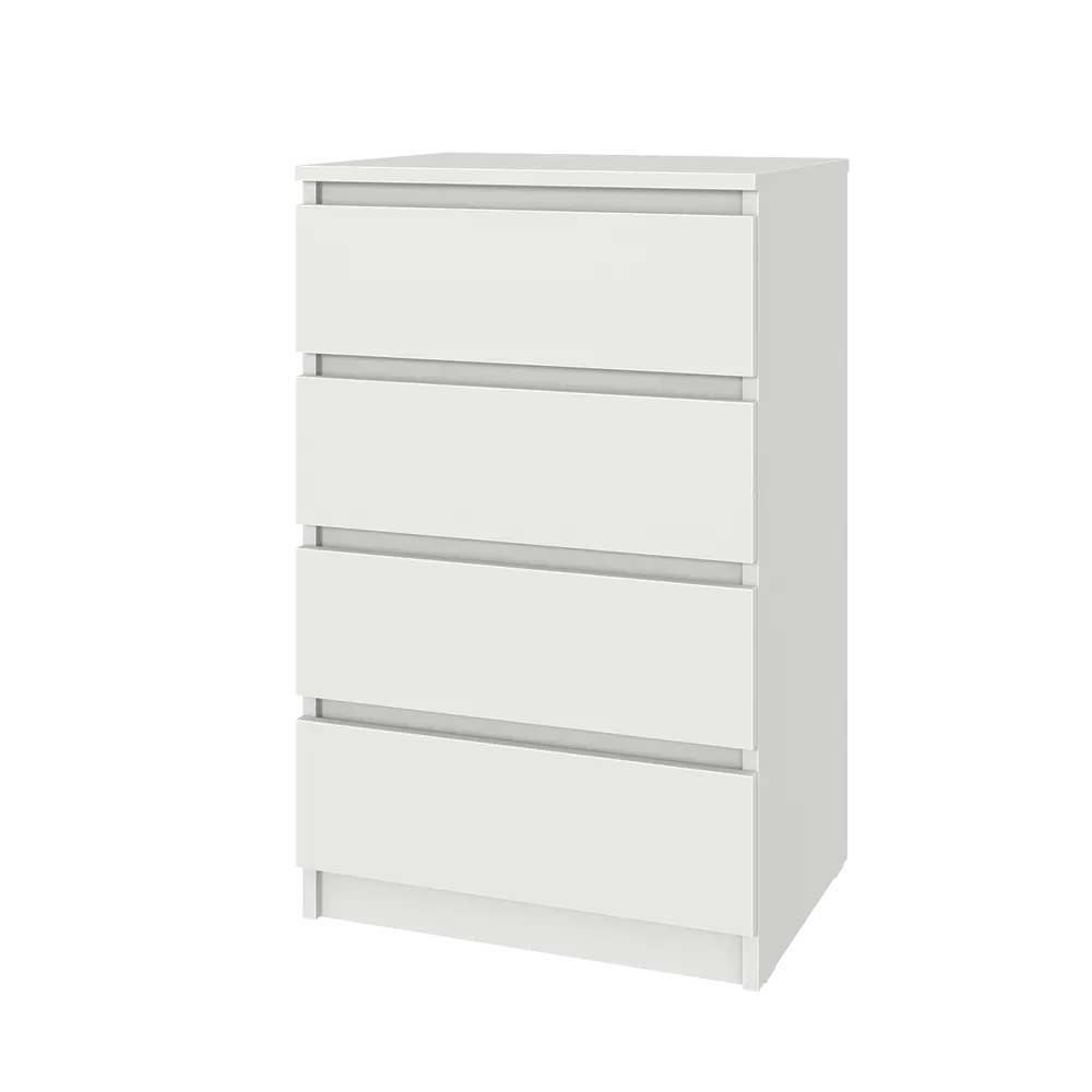 Комод 4 ящика 40.4x82x13.2 см ЛДСП цвет белый Santreyd STLM-2134120