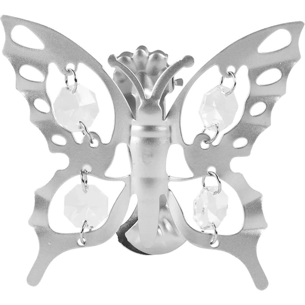 Клипса «Бабочка» металл цвет хром Santreyd STLM-2166236