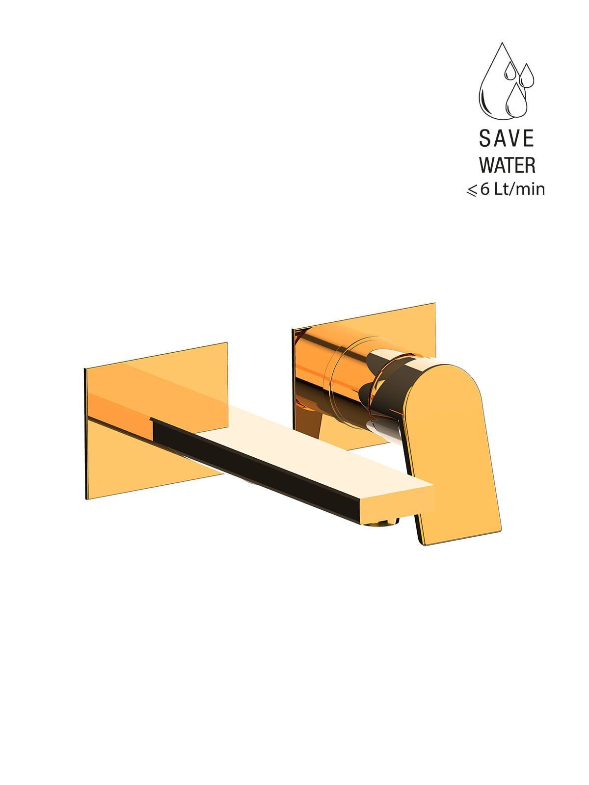 Настенный смеситель для раковины с ограничителем расхода без слива Rubinetterie Frattini Gintonic ARCH-00023555 - Вид №2